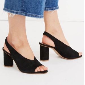Madewell suede Alana slingback heel Sandal